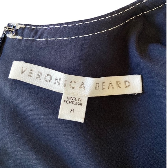 Veronica Beard Mikel Contrast Stitch Mini Dress Women's Sz 8 - Picture 7 of 16